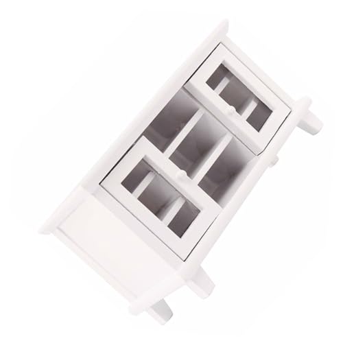 CORHAD Puppenhaus Möbel Miniaturmodell Weiß Leichtes Mini Kabinett für Wohnzimmer Dekoration Geeignet für Puppenhaus Zubehör und DIY Miniatur Ausstattung von CORHAD