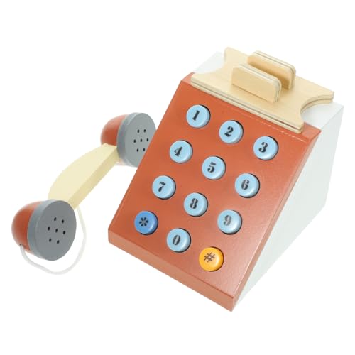 CORHAD Retro Holztelefon für Kleinkinder Interaktives Lernspielzeug Digitalen und Eltern Interaktion Perfektes im Nostalgischen Design von CORHAD