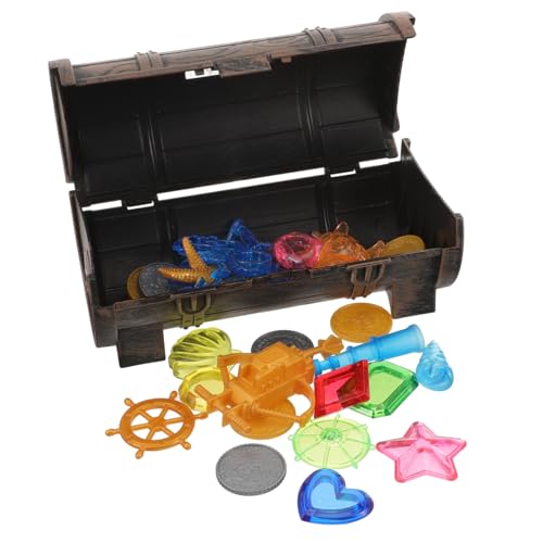 CORHAD Schatztruhe Spielset mit Bunten Kunststoff Edelsteinen Deko für Pool Tauchspielzeug Vase Füller und Wohnaccessoire Langlebig und Farbecht CORHAD Schatztruhe Spielset mit Bunten Kunststoff Edelsteinen Deko für Pool Tauchspielzeug Vase Füller und Wohnaccessoire Langlebig und Farbecht von CORHAD