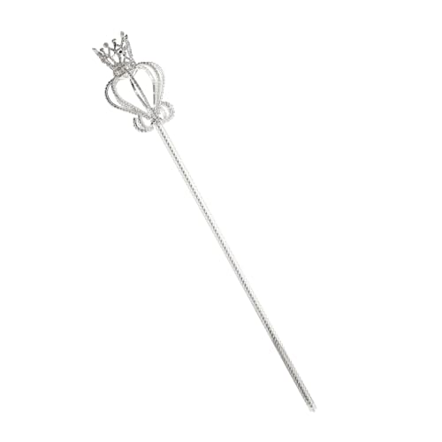 CORHAD Silberner Kronen Zauberstab für Party Dekoration Eleganter Pharaonen Walking Stick für Bühne Halloween Cosplay Geburtstags Mitgebsel Mädchen und Leicht von CORHAD