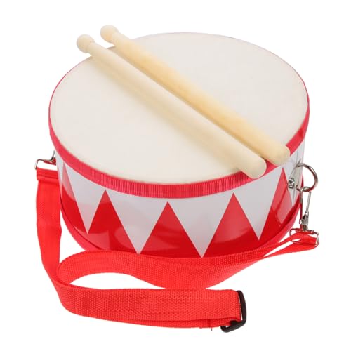 CORHAD Snare Drum für Doppelseitig mit Kunstfell Langlebiges Percussion Instrument für Musikpädagogik Leicht und Sicher für Kleinkinder Rote und Weiße Farben Frühe von CORHAD