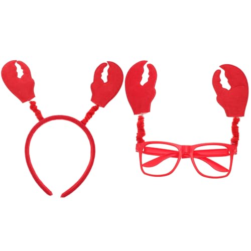 CORHAD Teiliges Krabben Haarreif und Brille Erwachsene Kostümaccessoire Partydekoration Lustiges Tierkostüm Stirnband für Mädchen Jungen von CORHAD