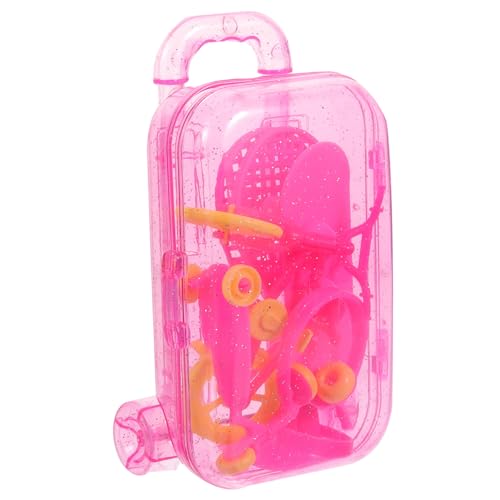 CORHAD Teiliges Puppenzubehör Set mit Mini Koffer Tennisracket Kopfhörer Sonnenhut Skateboard Scooter Fahrrad Outdoor Sportspielzeug für Puppenhaus Kreative Rollenspiele von CORHAD