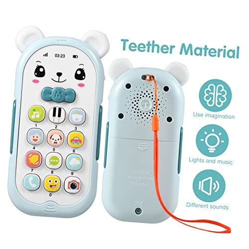 CORHAD Telefonspielzeug mit Musik und Licht Pädagogisches Handyspielzeug für Junge Mädchen und Kleinkinder Design Hellblau mit Cartoon Mustern Fördert Frühkindliche Entwicklung für Ab CORHAD Telefonspielzeug mit Musik und Licht Pädagogisches Handyspielzeug für Junge Mädchen und Kleinkinder Design Hellblau mit Cartoon Mustern Fördert Frühkindliche Entwicklung für Ab von CORHAD