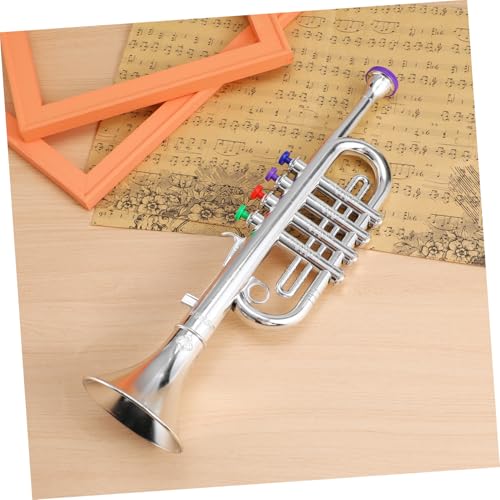 CORHAD Trompete Kunststoff Leichtes Musik Lernspielzeug für Anfänger Musikalisches Windinstrument Kreatives Trompetenspielzeug für Mädchen Jungen Unterricht und Spaß von CORHAD