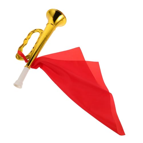 CORHAD Trompete aus Kunststoff mit Rotem Band Ergonomisch Geformt für Kleine Hände Geräuschvoller Noise Maker für Party Favors und Musikalische bei Kindern von CORHAD