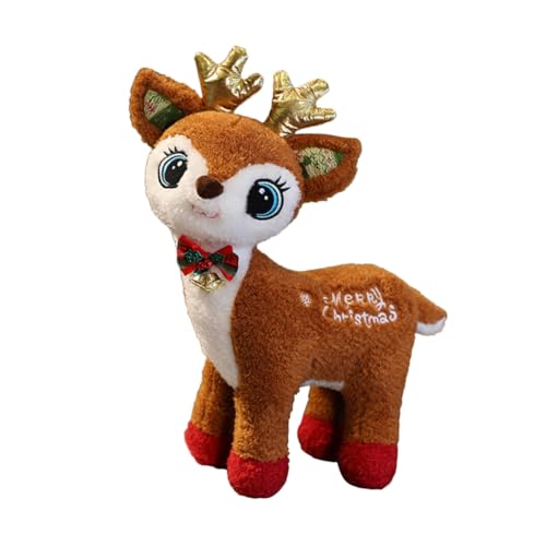 CORHAD Weihnachtliche Plüsch Rentier Figur mit Weichem Dekoratives Kuscheltier für Festliche Deko für Tisch Sofa und Regal Braunes Weihnachts Rentier CORHAD Weihnachtliche Plüsch Rentier Figur mit Weichem Dekoratives Kuscheltier für Festliche Deko für Tisch Sofa und Regal Braunes Weihnachts Rentier von CORHAD