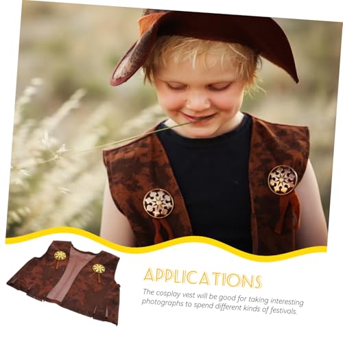 CORHAD Western Cowboy Weste aus Weichem Leichtem Material Hautfreundlich und Komfortabel für Fasching Karneval Halloween und Themenpartys Vielseitiges Rollenspielkostüm für Jungen und von CORHAD