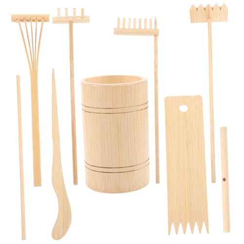 CORHAD Zen Garten Rechen Set Miniatur Sandrechen Holzwerkzeug für Schreibtisch Bonsai Zen Garten Dekoration Entspannendes DIY Sandspielzeug für Büro Zuhause Yogastudio CORHAD Zen Garten Rechen Set Miniatur Sandrechen Holzwerkzeug für Schreibtisch Bonsai Zen Garten Dekoration Entspannendes DIY Sandspielzeug für Büro Zuhause Yogastudio von CORHAD