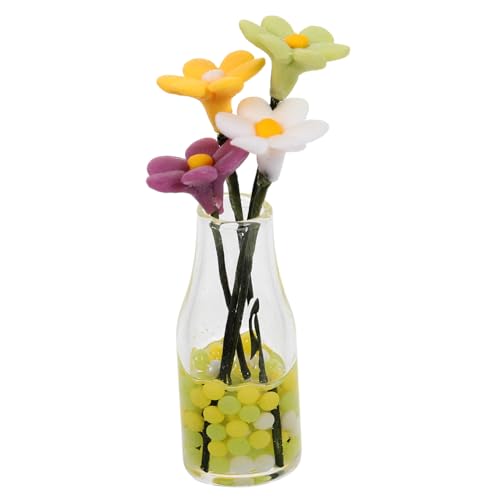 CORHAD Vase kleine Gänseblümchenvase Miniatur-Topfpflanzen Mini-Blumentopf mit miniaturvase Glas Anlage von CORHAD