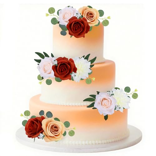 CORNER LACE 31 Stück Vintage-Blumen, Kuchendekorationen, Karamell, Hochzeit, künstliche Blumen, Blätter, Kuchendekoration, Geburtstag, Jahrestag, Babyparty, Geschlechtsoffenbarung, Brautparty CORNER LACE 31 Stück Vintage-Blumen, Kuchendekorationen, Karamell, Hochzeit, künstliche Blumen, Blätter, Kuchendekoration, Geburtstag, Jahrestag, Babyparty, Geschlechtsoffenbarung, Brautparty von CORNER LACE