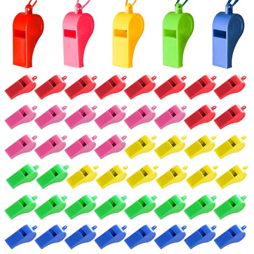 CORTNEY 48 Stück Pfeifen, Plastik Pfeifen Kinder, Trillerpfeife Sportunterricht, Trillerpfeife Laut, Sportpfeifen Mit Umhängeband, Farben Plastik Pfeife für Schulsport, Fußball, Studenten, Kinder CORTNEY 48 Stück Pfeifen, Plastik Pfeifen Kinder, Trillerpfeife Sportunterricht, Trillerpfeife Laut, Sportpfeifen Mit Umhängeband, Farben Plastik Pfeife für Schulsport, Fußball, Studenten, Kinder von CORTNEY
