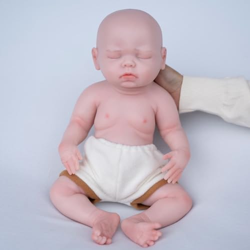 COSDOLL 40cm Reborn Puppe Lebensechte Babypuppen Mädchen - Reborn Puppen Vollsilikon Lebensecht, Geschenke für Mädchen 3+ von COSDOLL