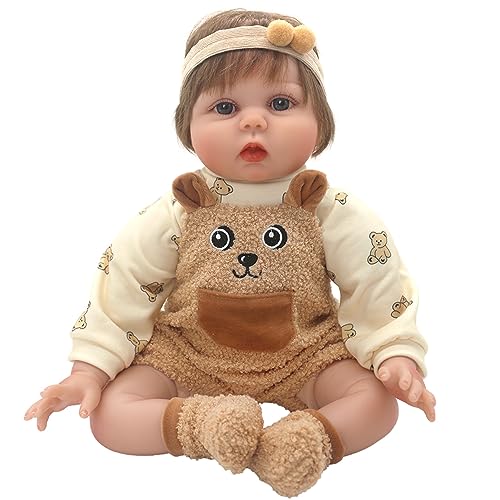 COSDOLL Puppenkleidung für Babypuppen 40-45 cm, Schön Strampler mit Kapuze und Rock für Puppen Jungen (E, 40-45cm) von COSDOLL