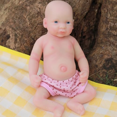 COSDOLL Reborn Baby Vollsilikon Lebensecht - 26 cm Reborn Baby Mädchen, Geschenk für Kinder, Jungen von COSDOLL