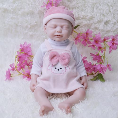 COSDOLL Realistische Silikon Reborn Babypuppe 45 cm - Lebensechte Babypuppen Mädchen Vollsilikon Babypuppes, Geschenke Für Mädchen Kinder 6+ von COSDOLL