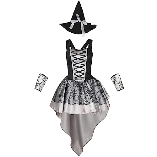 COSDREAMER Damen Wicked Witch Kleid Halloween Magic Kostüm mit Hut von COSDREAMER