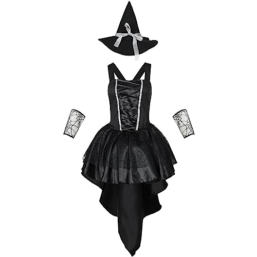 COSDREAMER Damen Wicked Witch Kleid Halloween Magic Kostüm mit Hut von COSDREAMER