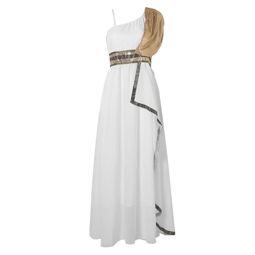 COSDREAMER Damenkostüm griechische Göttin, ägyptische Priesterin, langes Kleid mit Stirnband, Halloween, Cosplay, Party, Verkleidung, Outfit, Weiß COSDREAMER Damenkostüm griechische Göttin, ägyptische Priesterin, langes Kleid mit Stirnband, Halloween, Cosplay, Party, Verkleidung, Outfit, Weiß von COSDREAMER