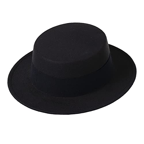 COSDREAMER Erwachsenenkostüm Spanischer Hut Schwarz Rot Matador Hut Sombrero Hut (Schwarz 2) von COSDREAMER