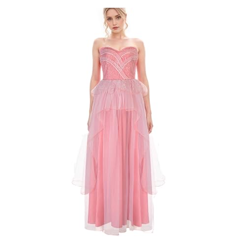 COSDREAMER Glinda Hexe Rosa Kleid Damen Prinzessin Cosplay Kostüm für Halloween Party Bühnenauftritt von COSDREAMER