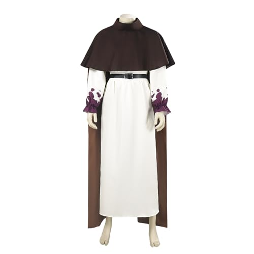 COSDREAMER Herren Anime Cosplay Kostüm Braun Umhang Weiß Robe und Gürtel Set Halloween Uniform Anzug Outfits COSDREAMER Herren Anime Cosplay Kostüm Braun Umhang Weiß Robe und Gürtel Set Halloween Uniform Anzug Outfits von COSDREAMER