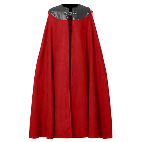 COSDREAMER Herren Kostüm Hexe Umhang Renaissance Mittelalter, Ein Rot, XX-Large von COSDREAMER