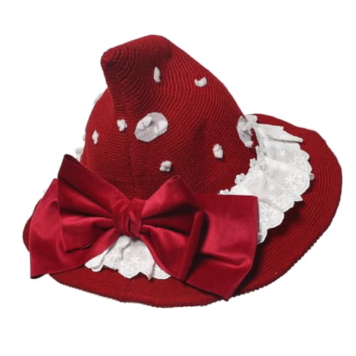 COSDREAMER Hexenhut für Damen, Wolle, Strickmütze für Halloween, Weihnachten, Kostümparty (E) von COSDREAMER