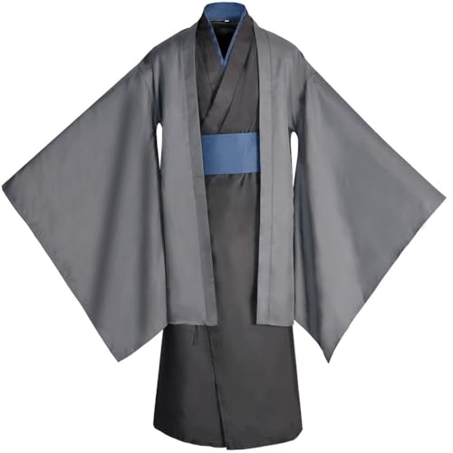 COSDREAMER Japanischer Anime Kimono Cosplay Kostüm Herren Traditionelle Samurai Uniform Halloween Outfits von COSDREAMER