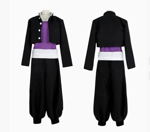 COSDREAMER Japanischer Kimono-Bademantel für Herren, Maruthil-Cosplay-Kostüm, Tanz-Yukata (Schwarz, D, XXL) von COSDREAMER
