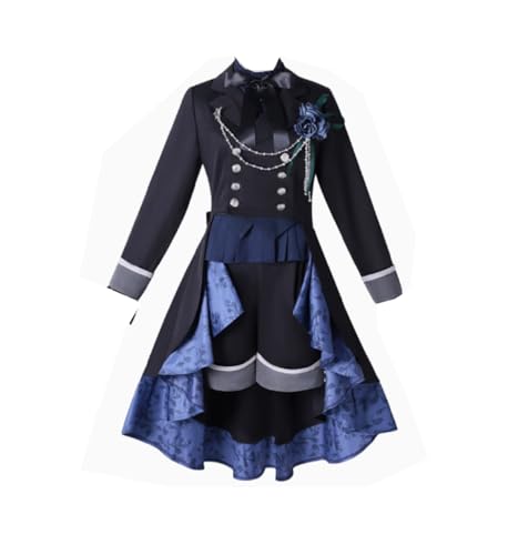 COSDREAMER Japanischer Kimono für Damen, Maruthil, Cosplay-Kostüm, Tanz, Yukata-Seide (Schwarz, M) von COSDREAMER