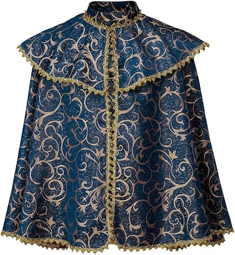 COSDREAMER Mittelalterlicher Königsumhang, Renaissance, edler Umhang, Halloween, viktorianisches Kostüm (blau) von COSDREAMER