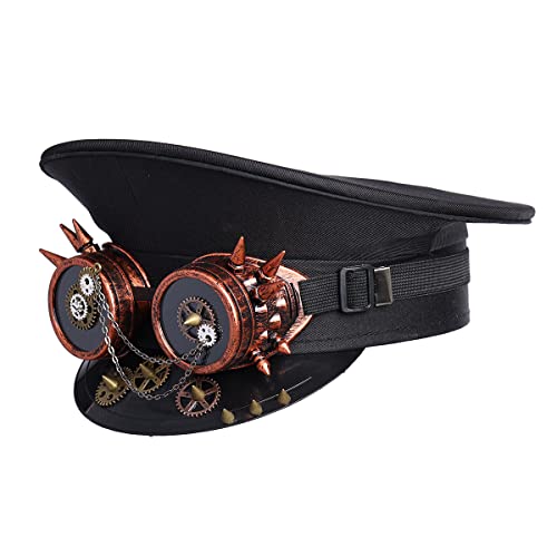 COSDREAMER Steampunk Hut für Damen und Herren, Gothic-Stil, Punk, magischer Hut … (schwarz 4) von COSDREAMER