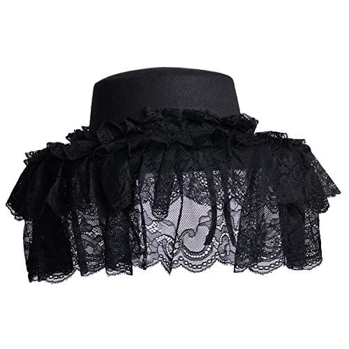 COSDREAMER Viktorianischer Hut für Damen, Gothic-Stil (Schwarz 1) von COSDREAMER