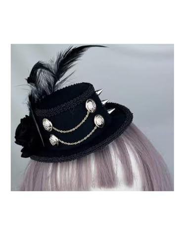 COSDREAMER Vintage Lolita Mini Zylinder Steampunk Prinz Gay Haarspange Kopfbedeckung Zubehör COSDREAMER Vintage Lolita Mini Zylinder Steampunk Prinz Gay Haarspange Kopfbedeckung Zubehör von COSDREAMER