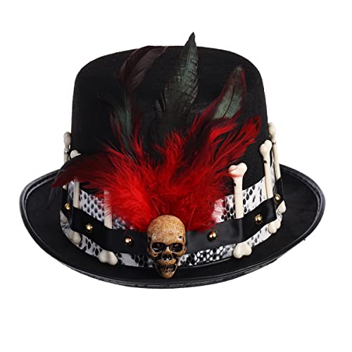 COSDREAMER Damen Voodoo-Hut, Hexe, Doktor, Totenkopf, Federn, Rot COSDREAMER Damen Voodoo-Hut, Hexe, Doktor, Totenkopf, Federn, Rot von COSDREAMER