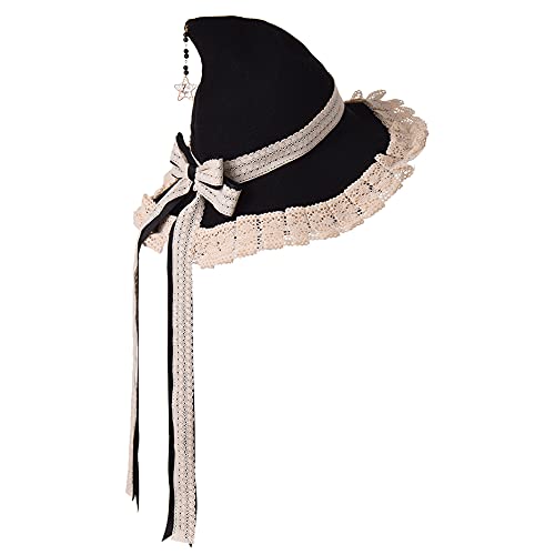 COSDREAMER Damen Hexenhut Wolle Strickmütze für Halloween Weihnachten Kostüm Party (beige) COSDREAMER Damen Hexenhut Wolle Strickmütze für Halloween Weihnachten Kostüm Party (beige) von COSDREAMER