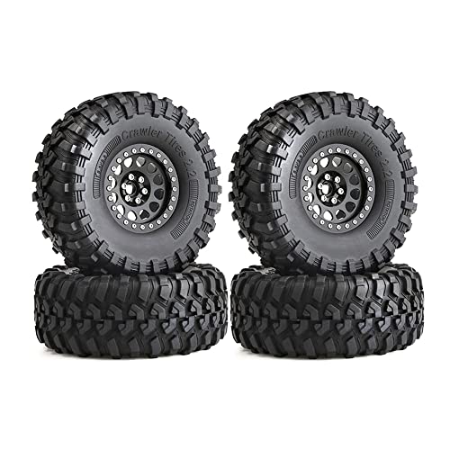 COSINE 4 STÜCKE 135Mm Metall 2.2 Beadlock Felge Reifen Satz für 1/10 RC Crawler Auto Axial SCX10 Wraith Capra TRX4 D90,B von COSINE