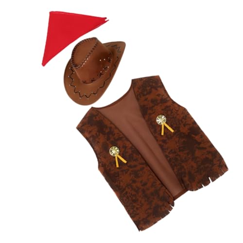COSMEVIVI 1 Satz Cowboy Kostüm Set für Erwachsene Teiliges Outfit mit Weste Hut und Dreiecks Schal für Halloween Karneval und Mottopartys Stilvolles Design Komfortable Materialien Xxl COSMEVIVI 1 Satz Cowboy Kostüm Set für Erwachsene Teiliges Outfit mit Weste Hut und Dreiecks Schal für Halloween Karneval und Mottopartys Stilvolles Design Komfortable Materialien Xxl von COSMEVIVI
