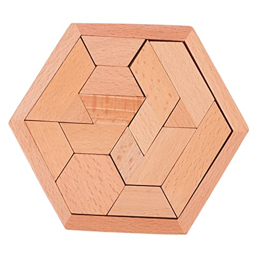 COSMEVIVI 1 Set Holz Tangram Puzzle Jungen Und Mädchen Logic Sicher Glatte Hexagon Puzzle Spielzeug COSMEVIVI 1 Set Holz Tangram Puzzle Jungen Und Mädchen Logic Sicher Glatte Hexagon Puzzle Spielzeug von COSMEVIVI