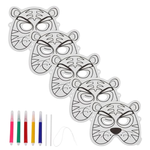 COSMEVIVI 1 Set Blanko Augenmaske, DIY Augenmasken, Maskenballmaske Für Kinder, Blanko Masken Zum Dekorieren Von Partymasken, DIY Weiße Masken, Maskenball Cosplay Zubehör, Weiße von COSMEVIVI