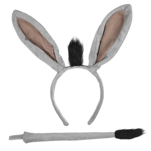 COSMEVIVI 1 Set Esel Stirnband Und Set Esel Kostüm Esel Ohr Stirnbänder Tier Haar Zubehör Karneval Dress Up Requisiten COSMEVIVI 1 Set Esel Stirnband Und Set Esel Kostüm Esel Ohr Stirnbänder Tier Haar Zubehör Karneval Dress Up Requisiten von COSMEVIVI