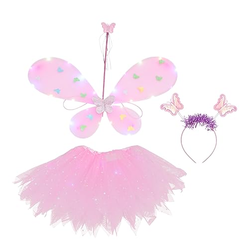 COSMEVIVI 1 Set Fairy Costume Kind Bühne Performance Prop Muster Schmetterlingsflügel Wand Rock Set von COSMEVIVI