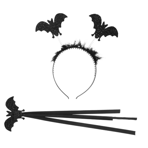 COSMEVIVI 1 Set Halloween Stirnband Set, Halloween Elemente Stirnband, Halloween Haarreifen, Halloween Zauberstab, Spielzeug, Performance Requisite, Party Anzieh Haarreifen, Halloween von COSMEVIVI
