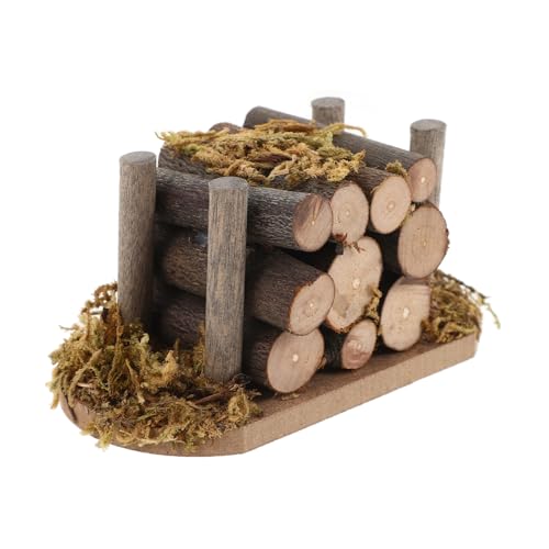 COSMEVIVI 1 Set Mini Gartenszene, Puppenhaus Kaminzubehör, Dekormodell, Miniatur Brennholz Spielset, Puppenhaus, Puppenhaus Zubehör, Kleines Brennholzstapelmodell, Mini Brennholz, DIY von COSMEVIVI