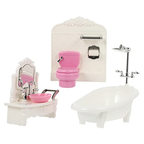 COSMEVIVI Miniatur-badezimmerset Für Puppenhaus – Spielzeug Miniaturmöbel Aus Kunststoff Lebensechte Badezimmermöbel COSMEVIVI Miniatur-badezimmerset Für Puppenhaus – Spielzeug Miniaturmöbel Aus Kunststoff Lebensechte Badezimmermöbel von COSMEVIVI
