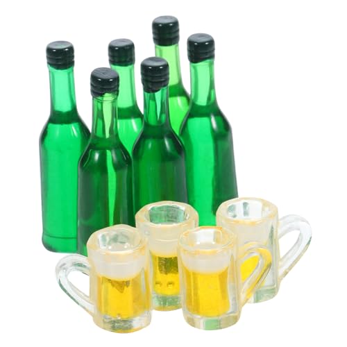 COSMEVIVI 1 Set Miniatur Bierkrüge Zum Essen Und Spielen Für Den Schreibtisch, Dekorative Bierkrugmodelle, Szene Schmückt Mini Bier Schnapsgläser, Tiny House Kit, Miniatur Bierbecher, von COSMEVIVI