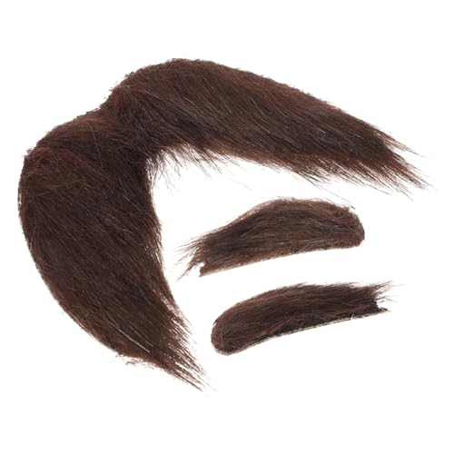 COSMEVIVI 1 Set Selbstklebender Bart Und Augenbrauen, Bart Für Alte Männer, Falscher Schnurrbart Und Augenbrauen, Augenbrauen Und Schnurrbart Set Für Alte Männer, Cosplay Zubehör Zum von COSMEVIVI
