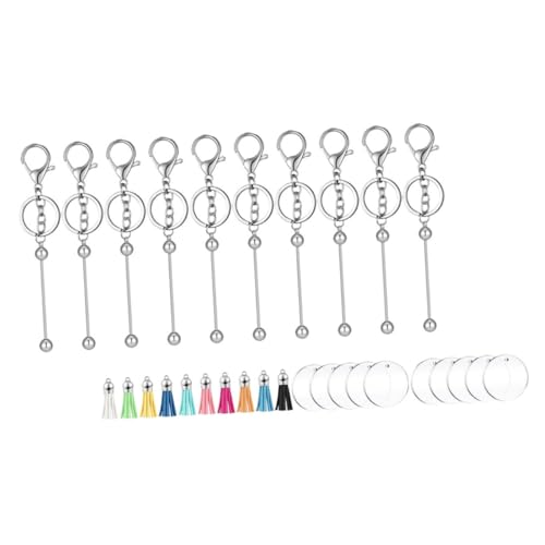 COSMEVIVI 10 Sets DIY Schlüsselanhänger DIY Sublimations Schlüsselanhänger Dekorativer Blanko Schlüsselanhänger Schlüsselanhänger Acryl Leer Schlüsselanhänger DIY Leer Schlüsselanhänger von COSMEVIVI