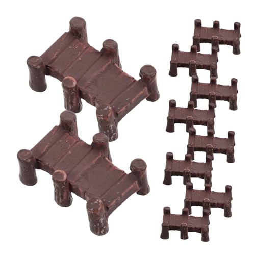 COSMEVIVI 10 Stück Mini Gartenszene Puppe Bonsai Winzige Brücke DIY Bonsai Brückenmodell Dekorative Miniaturbrücke Mini Harzbrücke Gartenbrückendekor Brückenstütze DIY Brückenmodell von COSMEVIVI